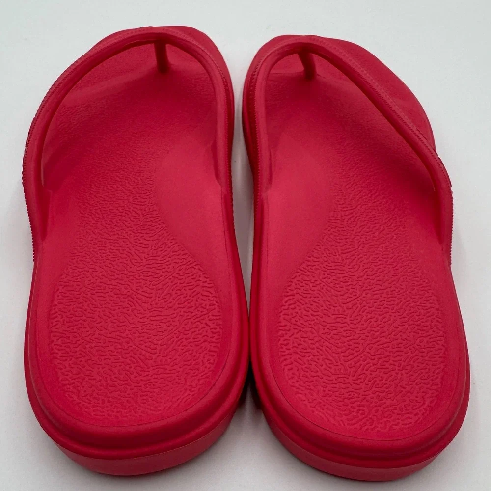 Tikvaw Flip Flop Sandals Square Toe Summer Beach Women 40EU/ 9 US Hot Pink Thong